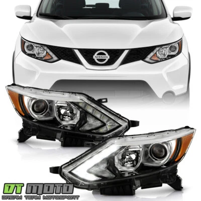 For 2017-2019 Nissan Rogue Sport Halogen LED DRL Projector Headlights Headlamps - Image 1 of 4
