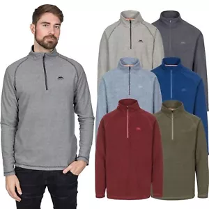 Trespass Mens 1/2 Zip Fleece Pullover Jumper Lightweight Microfleece Keynote - Picture 1 of 67