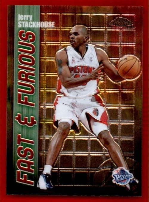 2001-02 Topps Chrome Fast and Furious #FF11 Jerry Stackhouse. - Image 1 of 2
