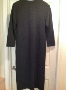 Nina Leonard Sweater Dress Size Petite Large Gray Acrylic  Long Sleeve Lngth 51" - Picture 1 of 11