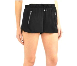 Pantalones Cortos New Look Juniors Bolsillos con Cremallera Negros Talla Grande Cordón Salón Cómodos - Imagen 1 de 2