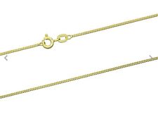 9ct Yellow Gold Diamond Cut Curb Necklace Chain 18” Jewellery