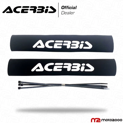 COPPIA SOFFIETTI NEOPRENE NERI FORCELLE ACERBIS COPERTURA PROTEZIONE STELI MOTO