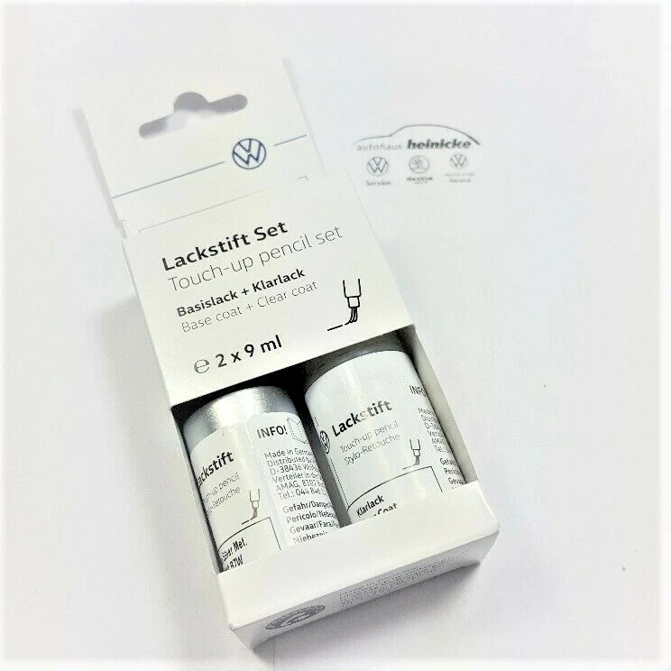 neu Original Volkswagen Audi Lackstift-Set LB7W Tungsten Silver-Metallic B7W - Bild 1 von 1