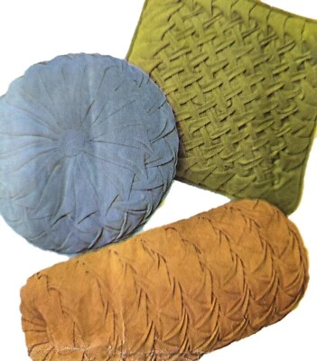 1960s Ruched Smocked Cushion Pillo Round Bolster Sewing Pattern McCalls 2467 - Image 1 of 3