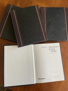 VTG Shaw’s Ledger book Leather 300 Pages Records Journal unused Accounting S149 - Picture 1 of 9