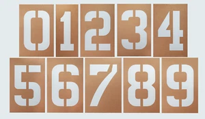 Large 18 inch tall Number Stencil Set 0-9 - Picture 1 of 1