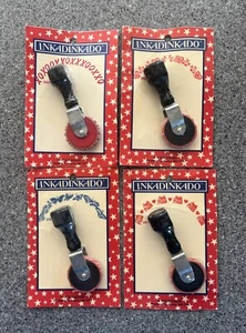 Inkadinkado Rubber Stamp Roller Borders Lot 4 pc w/ Wood Handle Handmade Crafts - Picture 1 of 5