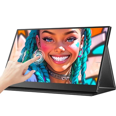 15.6" Touchscreen Portable Monitor 1080P Laptop Monitor Display For Computer PC - Image 1 of 4