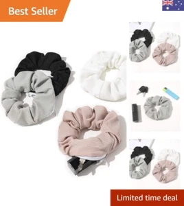 Pocket Scrunchies Hair Ties with Hidden Zipper Stash Scrunchy Ponytail Holder - Picture 1 of 7