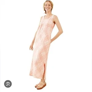 J Jill Love Linen coral color sleeveless maxi dress Size S - Picture 1 of 7