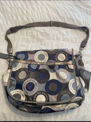 COACH Blue Messenger Style Baby Diaper Bag - Image 1 of 4