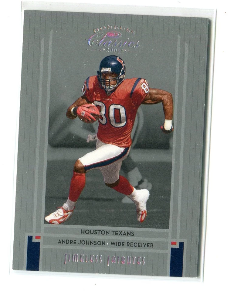 2005 Donruss Classics Andre Johnson Timeless Tributes Parallel 06/50 Texans - Image 1 of 2
