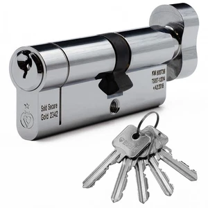 Cilindro Giro Pollice Euro Barile Serratura Porta UPVC Anti Pick Anti Scatto Tasti Extra - Foto 1 di 8