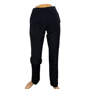 Pantalones Sandro Paris 38EU 6US Azul Texturizado Pantalones Pierna Recta - Imagen 1 de 8