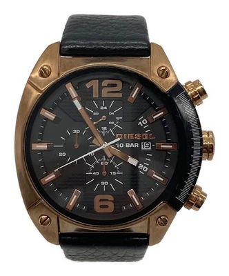 Reloj Hombre DIESEL OVERFLOW DZ-4297 Cuarzo Analógico Redondo Negro Dorado FECHA Foto 1 de 4