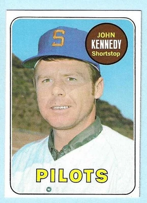 1969 Topps #631 John Kennedy Seattle Pilots Near Mint COMPLETE SETBREAK - Image 1 of 2