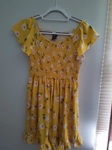  ZUNIE GIRL ROMPER Yellow Flowers Size 14/16 - Picture 1 of 3