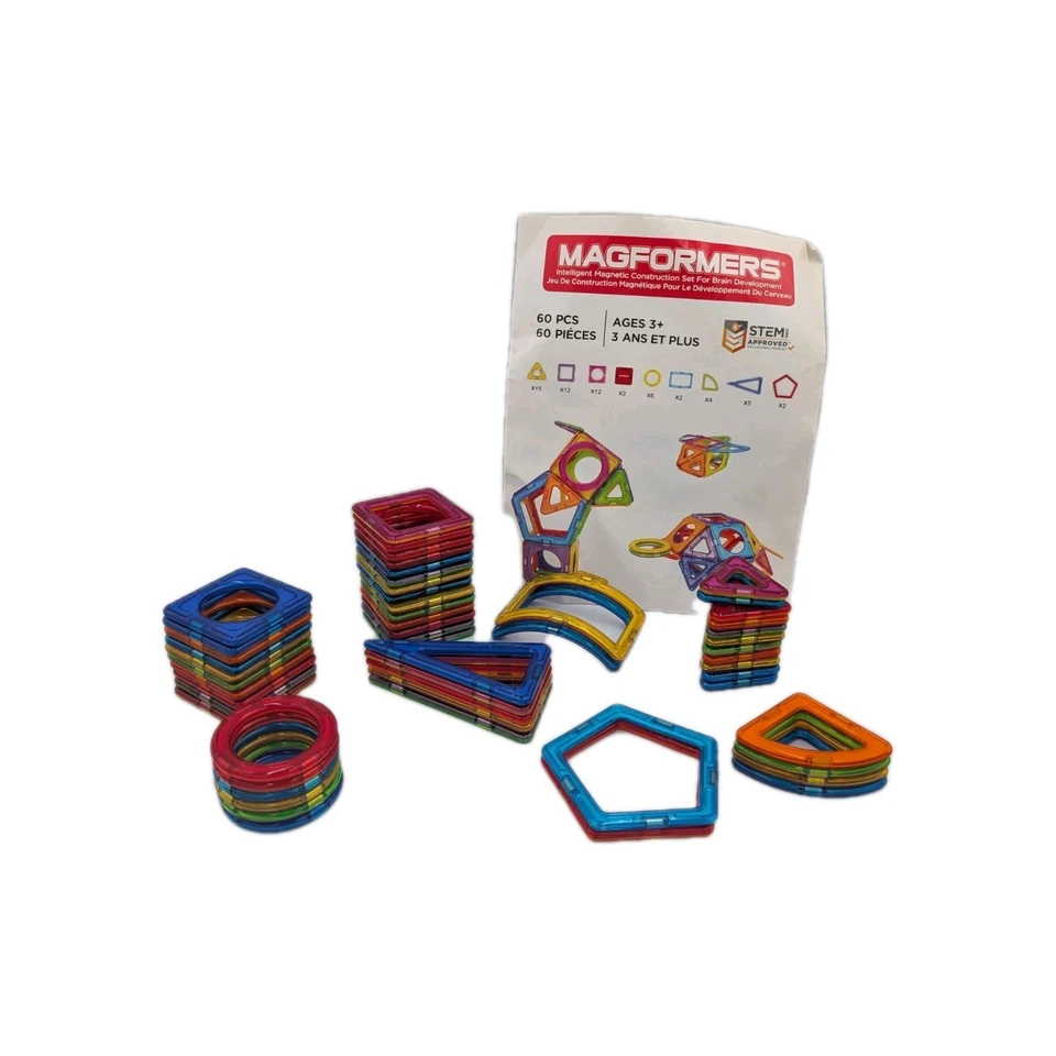 Magnet Tiles Magformers Winning Building Magnetic Toy Set Of 55 - Image 1 of 4