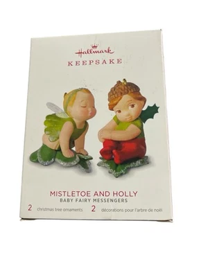 Hallmark Christmas Ornament Baby Fairy Messengers 2018 Mistletoe & Holly - Image 1 of 4