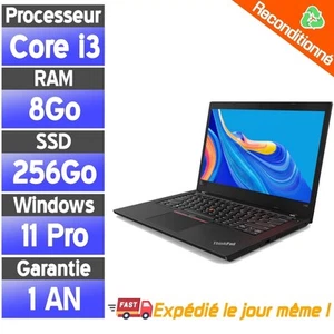 ☑️⭐☑️Lenovo ThinkPad L380 IntelCore i3-8130U - 8Go Ram - 256 Go SSD - Win 11 -☑️ - Photo 1/9