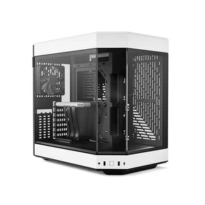 HYTE Y60 Modern Panorama Tempered Glass Mid-Tower ATX PC-Gehäuse - Schwarz & Weiß - Bild 1 von 9