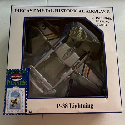 P-38 Lightning. USAF WW II. Twin engine. Die Cast metal. New in Box. 1:115 scale - Image 1 of 4