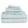 6Pc 100% Cotton Towel Set Rice Weave Wash Clothes Bathroom Accessories - Image 1 of 2