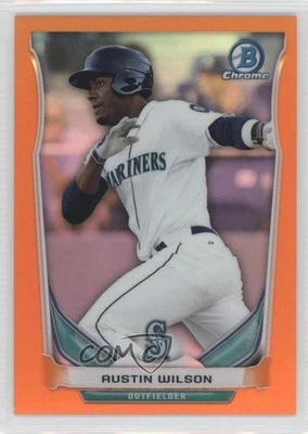 2014 Bowman Chrome Prospects Orange Refractor /25 Austin Wilson #BCP28 - Image 1 of 2