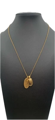 Collar Pluma Amor Paz Colgante Tono Oro Delicado Marca Lucky Foto 1 de 4