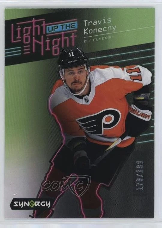 2023-24 Upper Deck Synergy Light Up The Night Green /199 Travis Konecny #LN-TK - Image 1 of 2