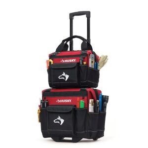Husky CANADA 14-inch Rolling Tool Storage Tote with Bonus Bag