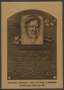 VERNON LOUIS LEFTY GOMEZ Yankees/Senators HOF METALLIC CARD ~1 of 1000 issued~ - Picture 1 of 2