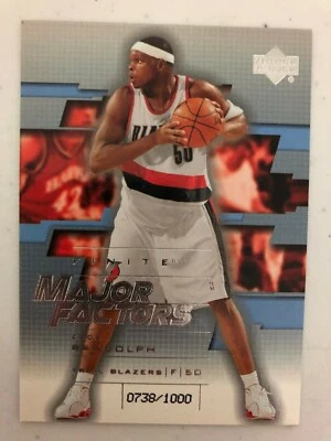 2003-04 Upper Deck Finite Major Factors 738 / 1000 #287 Zach Randolph  - Image 1 of 2