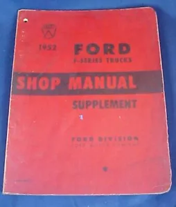 1952 Ford F-Series Trucks Shop Manual Supplement - Ford Motor Company - Picture 1 of 4