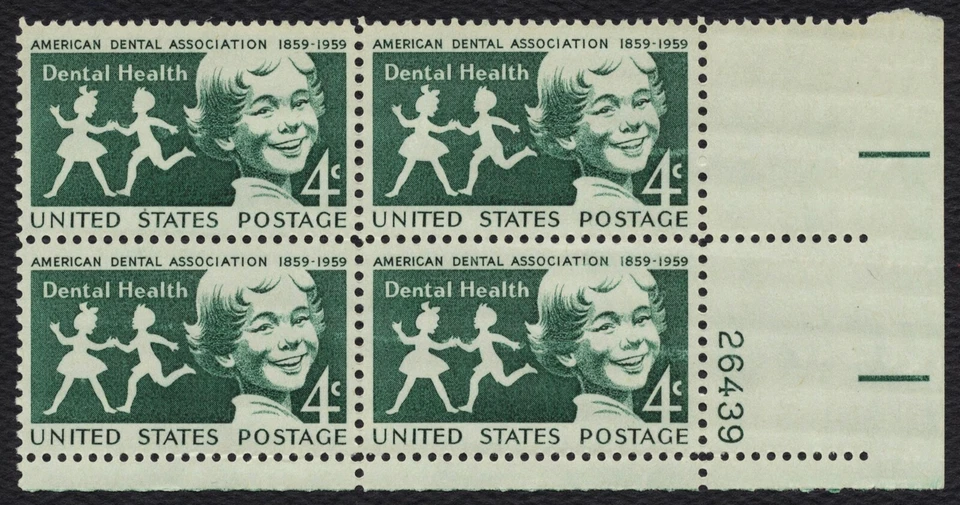 #1135 4c American Dental Assn, Plate Block [26439 LR] **ANY 5=FREE SHIPPING** - Image 1 of 1