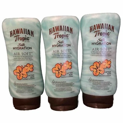 3 Hawaiian Tropic Silk COCONUT PAPAYA  Air Soft Lotion 180ml/6.08oz NEW FreeShip - Image 1 of 2