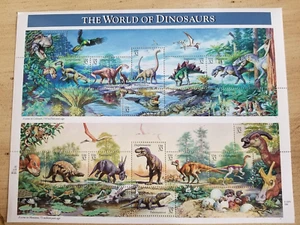 US Scott #3136 WORLD of DINOSAURS Souvenir Sheet of 15 Stamps-MNH Free Shipping - Picture 1 of 1