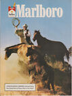 1988 Marlboro Cigarettes - Cowboy Hilltop Climbing Horses  Rope - Print Ad Photo