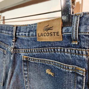 Lacoste Mens Denim Blue Jeans Relaxed Straight Size 32 X 30 - Foto 1 di 13