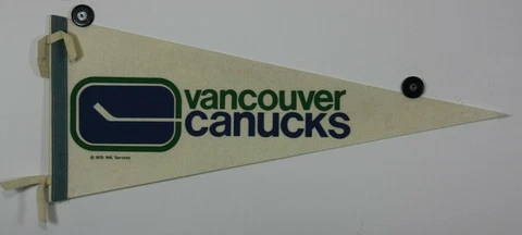 Vintage 1970 Vancouver Canucks 30x12 Pennant Cover