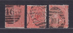 Great Britain SG 94 Scott 43 Used 1869-1872 4d Victoria Plates 11,12,13 CV £240 - Picture 1 of 2