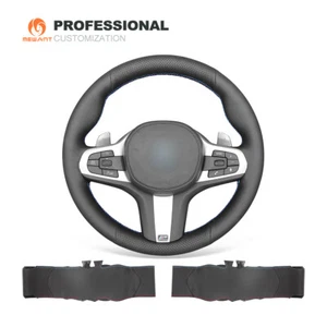 HÁGALO USTED MISMO Cuero negro Alfombrillas volante para BMW G20 G21 F40 F44 G22 G26 G30 G31 - Imagen 1 de 10