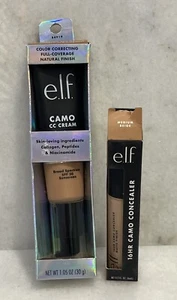 ELF Camo CC Cream Medium 375N & 16hr Camo Concealer Medium Beige - Picture 1 of 3