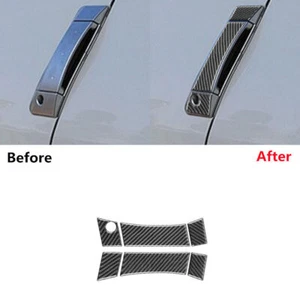 Cubierta de panel de manija de puerta exterior de fibra de carbono 6 piezas para Nissan 350Z 2003-09 - Imagen 1 de 13