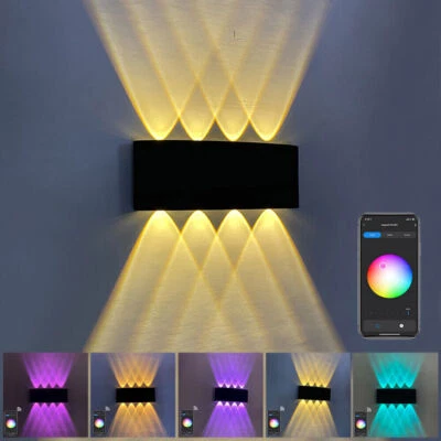 Smart Home WiFi APP Wand Leuchte Wand Lampe Flur Strahler Up Down außen/innen DE - Bild 1 von 4