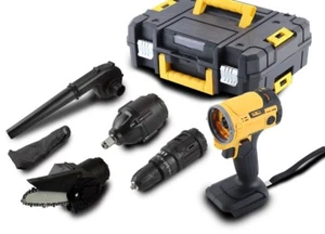 Kit 5 in 1 Attrezzi Trapano Elettrosega Impulsi Avvitatore Soffiatore Aspiratore - Foto 1 di 12
