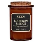 Zippo Spirit Dark Bourbon and Spice Fine Fragranced 35 Hours Glass Candle Jar