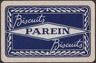 Playing Cards 1 Single Card Old Vintage * PAREIN BISCUITS * Food Advertising A