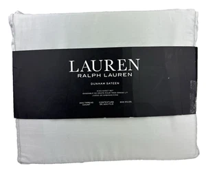 Juego de sábanas de satén Ralph Lauren KING Dunham plateadas 100 % algodón 300 TC - Imagen 1 de 11